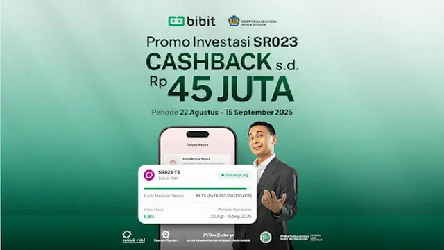 Imbal Hasil 5,95%, Beli SBN SR023 di Bibit Gratis Biaya Tambahan