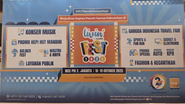 Bank Mandiri Gelar Livin’ Fest 2025, Tawarkan 500 Merchant dan Banyak Promo Menarik
