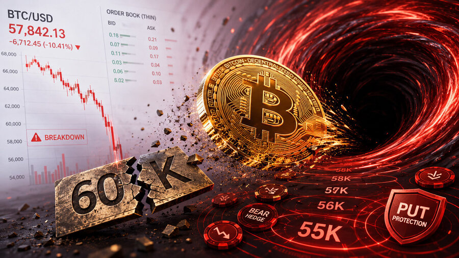 Bitcoin Tembus di Bawah US$60.000, Trader Ramai Pasang Lindung Nilai Antisipasi Penurunan Harga