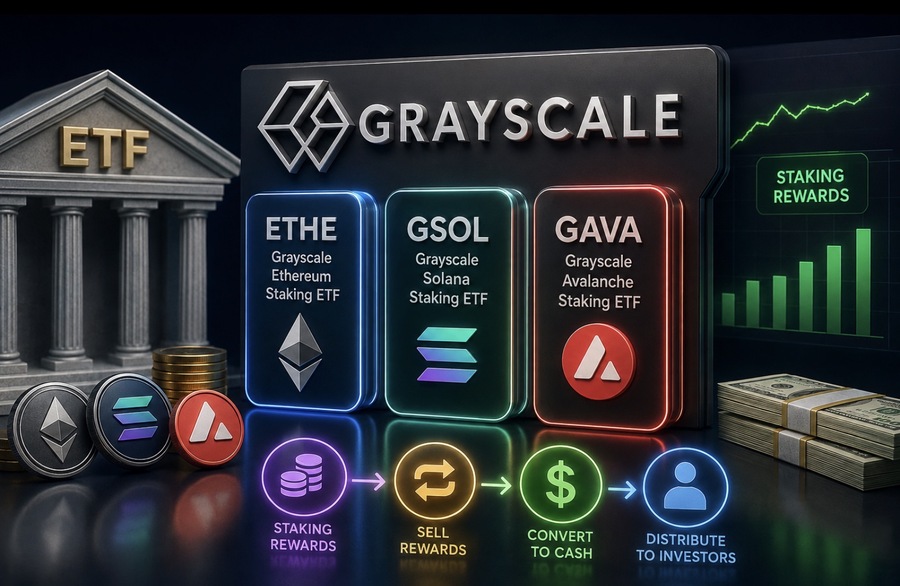 Grayscale Ubah Kripto Staking Senilai US$1,1 Miliar Menjadi Sumber Imbal Hasil bagi Pemegang ETF