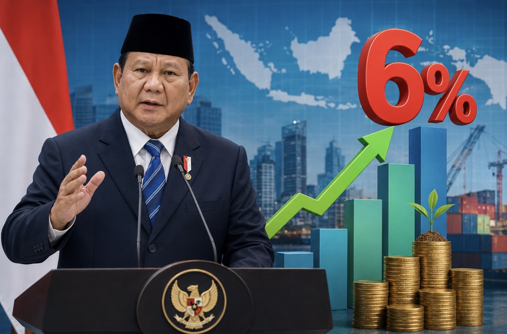Prabowo Optimistis Ekonomi Indonesia Tumbuh 6% pada 2026