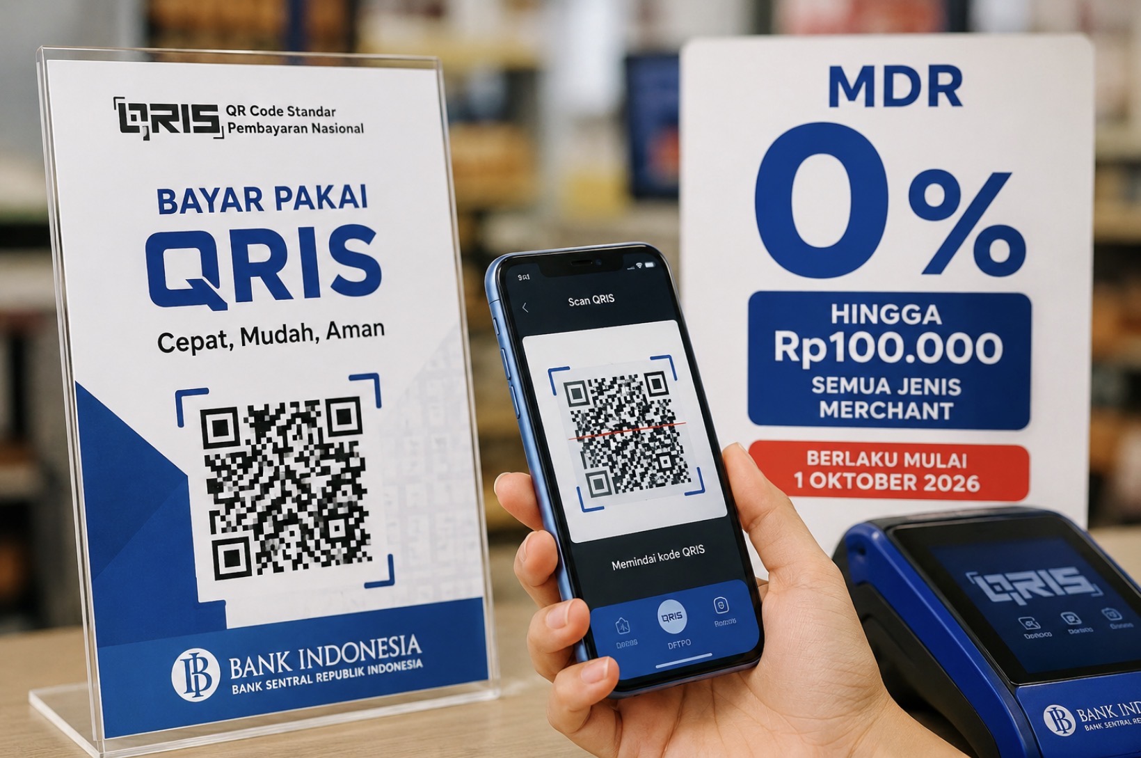 BI Hapus Biaya Transaksi QRIS untuk Pembayaran hingga Rp100 Ribu