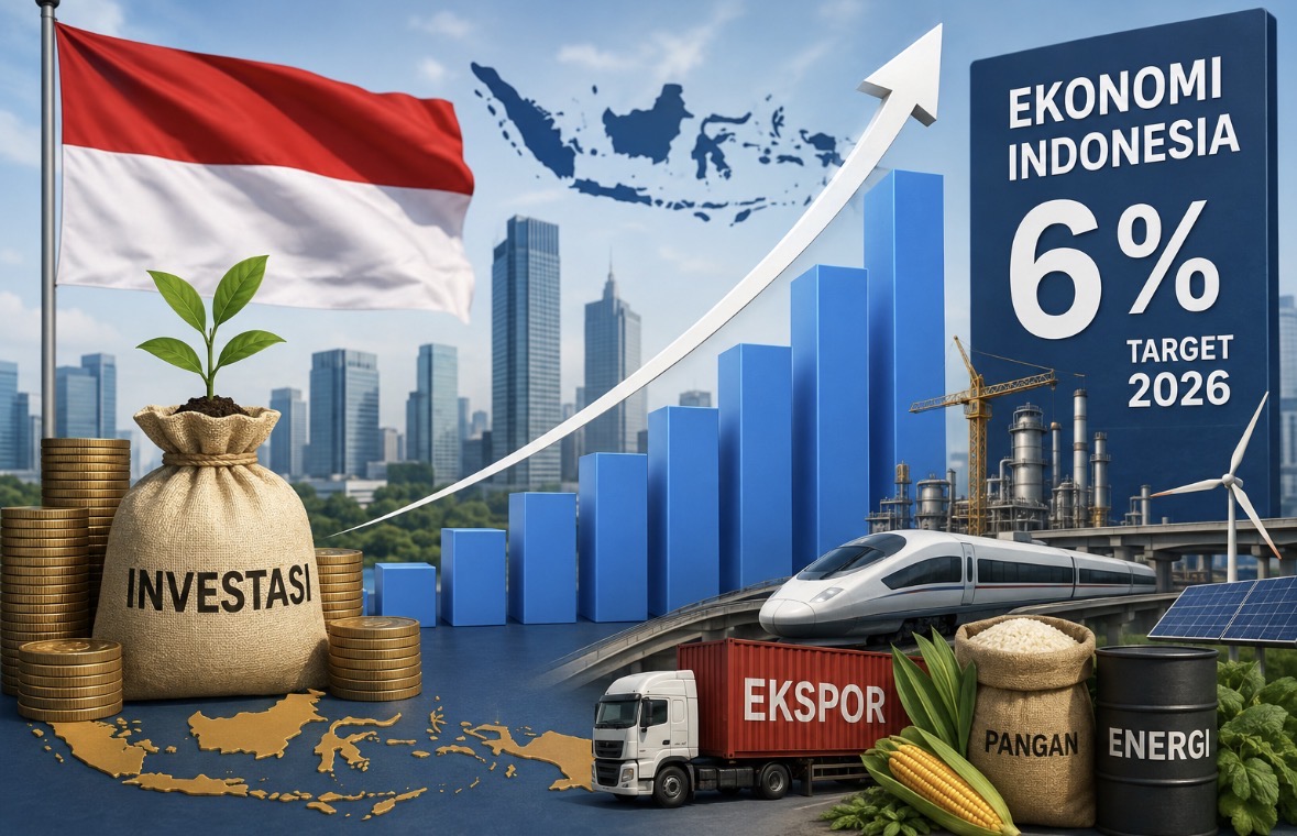 Pemerintah Kejar Pertumbuhan Ekonomi 6% pada 2026, Ini Tantangannya