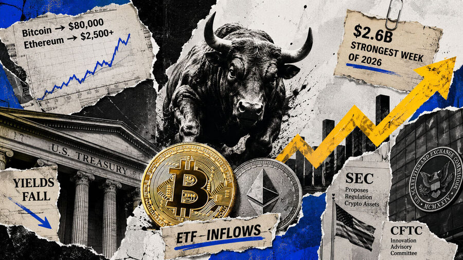 ETF Bitcoin dan Ethereum Catat Pekan Terbaik 2026, Pasar Kripto Melonjak
