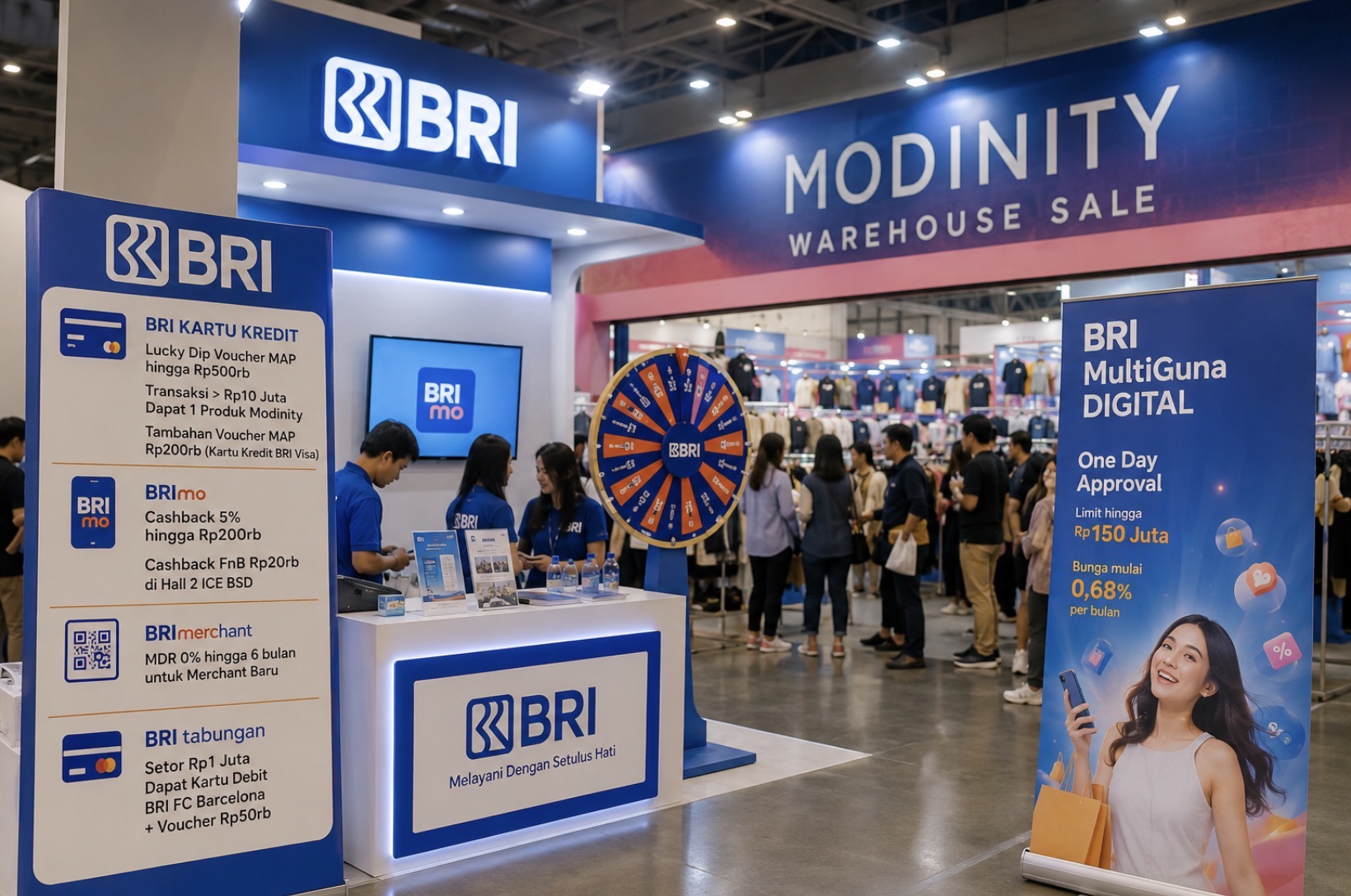 BRI Hadirkan Promo Spesial di Modinity Warehouse Sale 2026, Cashback hingga Hadiah Eksklusif