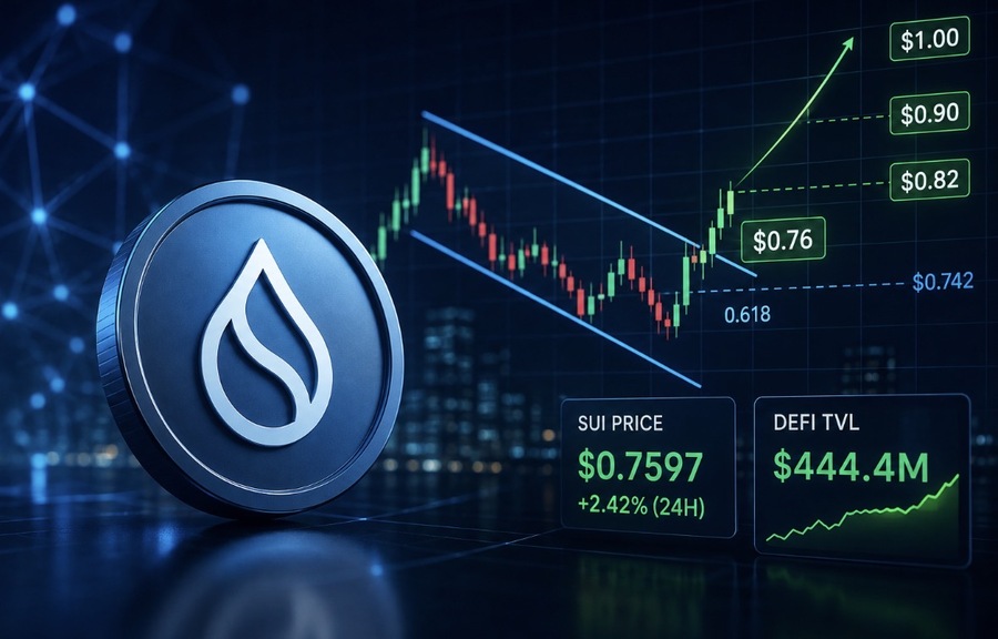 Sui Menargetkan Breakout ke $0,76 saat TVL DeFi Menembus $444 Juta