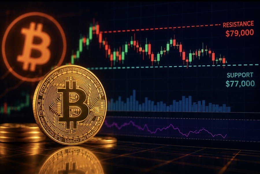 Bitcoin Bertahan di $77.000, Investor Bidik Potensi Tembus $79.000