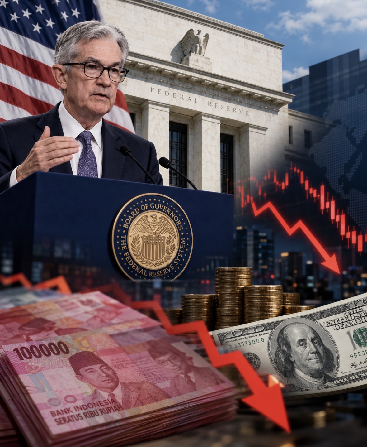 The Fed Naikkan Suku Bunga ke 3,75%-4%, Modal Asing di Indonesia Terancam Keluar