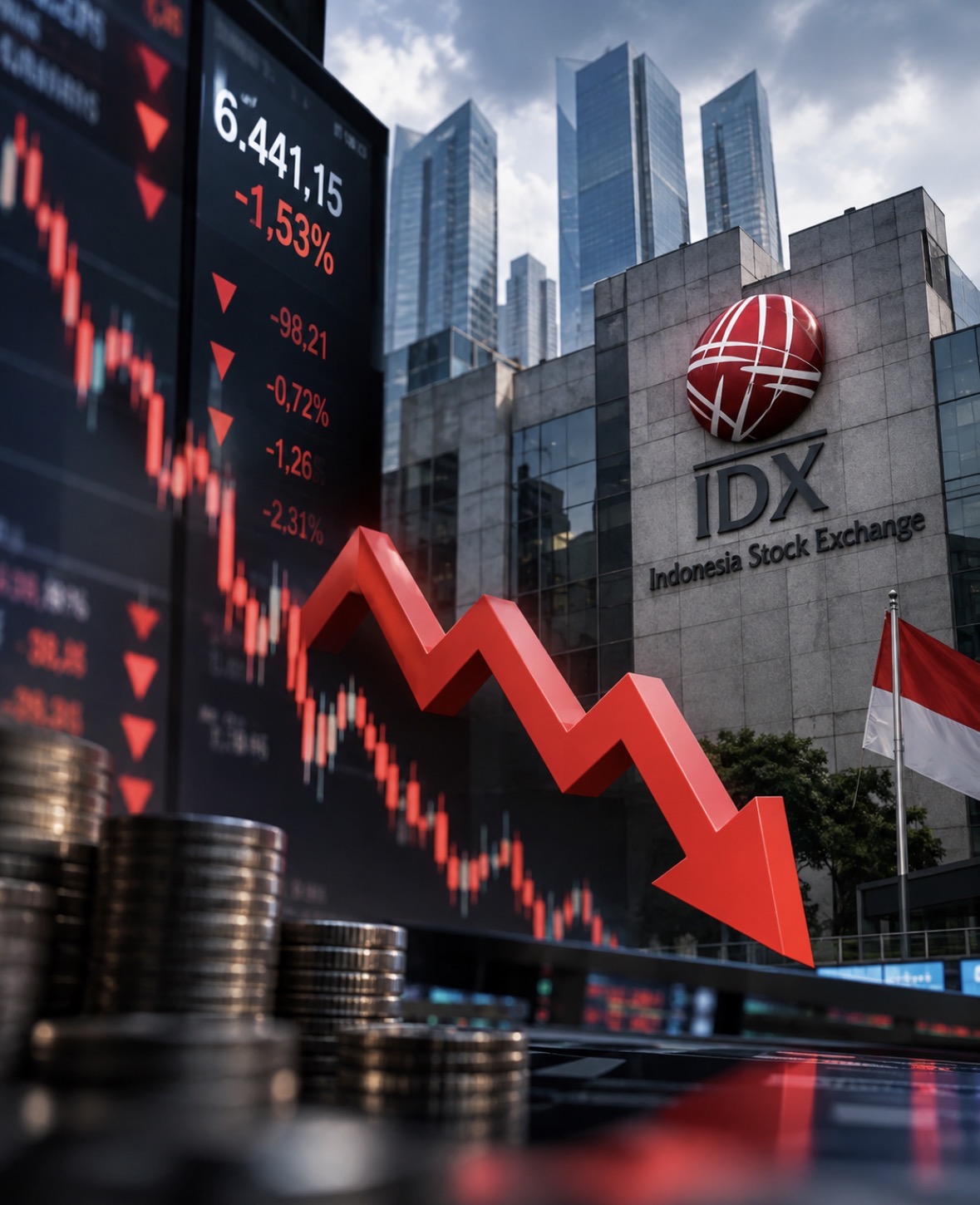 IHSG Melemah 1,53% Sepekan, Turun ke Level 6.441