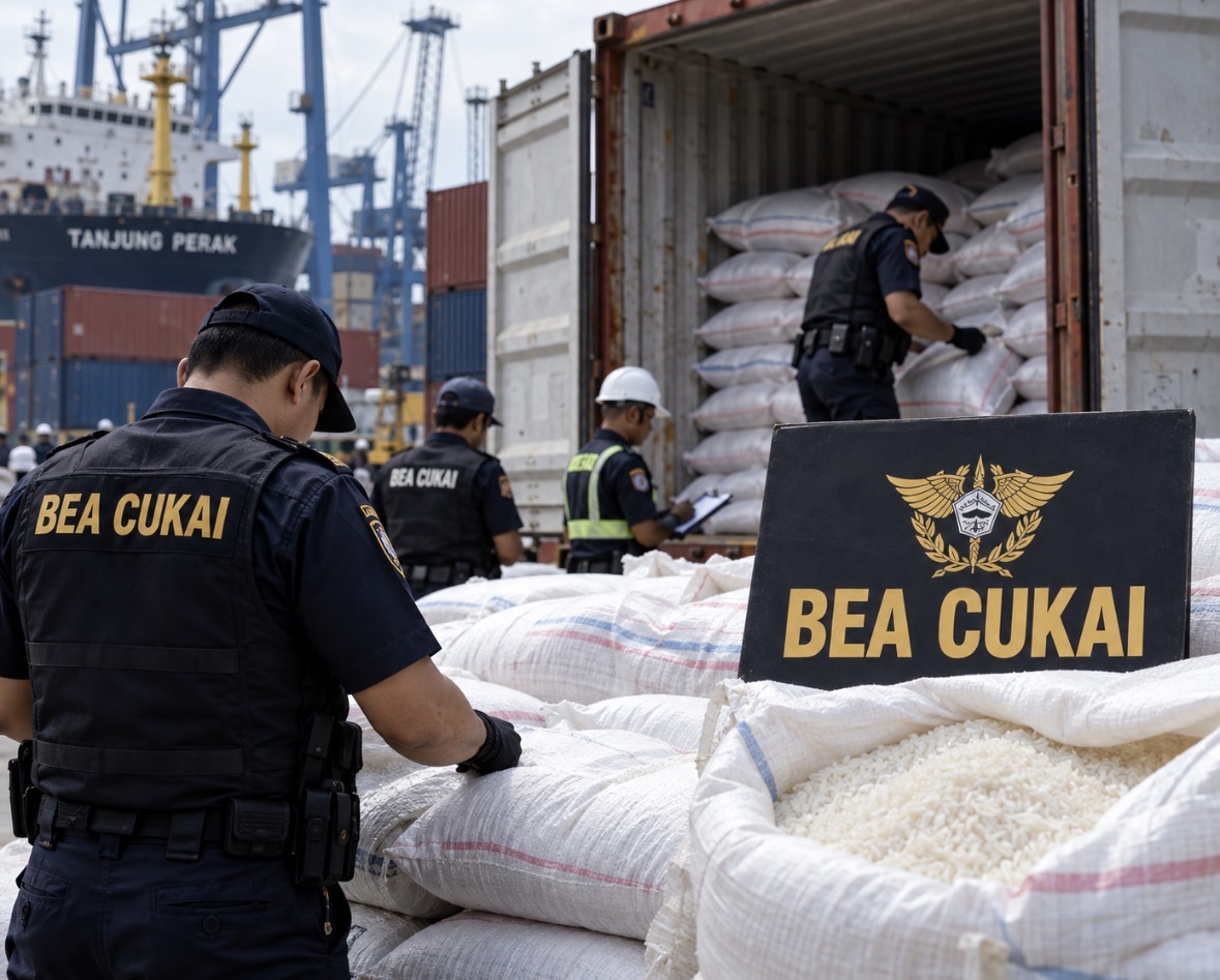 Bea Cukai Sita 397 Ton Beras Impor Ilegal, Petani dan Konsumen Terancam Dirugikan