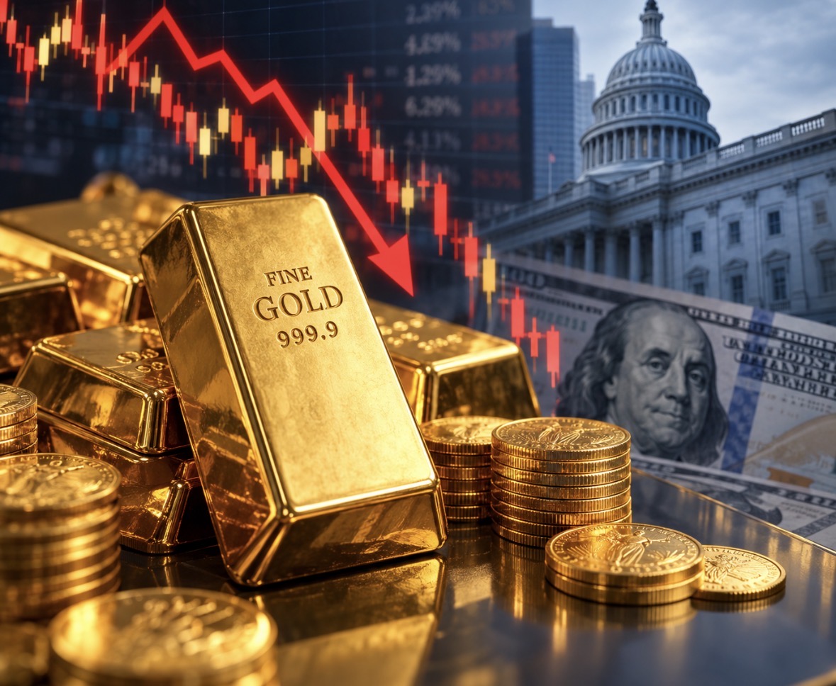 Harga Emas Tertekan, Bertahan di Atas US$4.300 di Tengah Kenaikan Imbal Hasil Obligasi AS