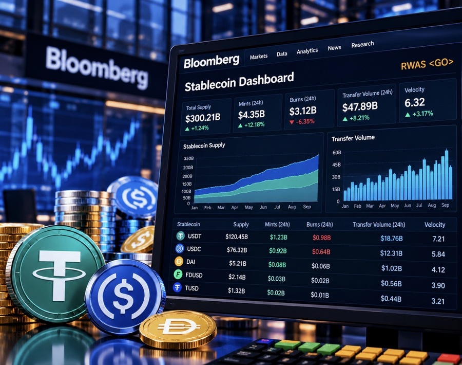 Bloomberg Luncurkan Dashboard Stablecoin di Bloomberg Terminal, Data Onchain Diperbarui Tiap Jam
