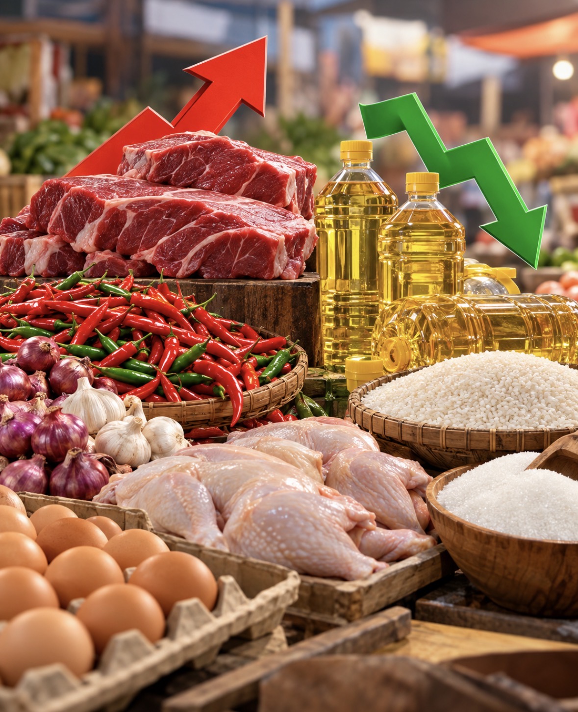 Harga Pangan Hari Ini 2 Oktober 2026: Daging Sapi Naik, Minyak Goreng Turun