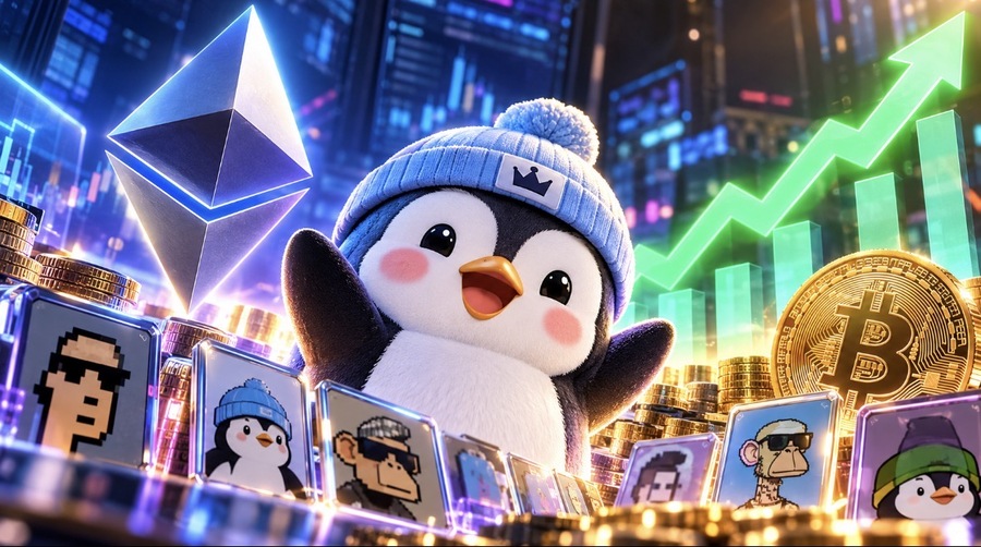 Penjualan NFT Tembus US$39,85 Juta, Pudgy Penguins Melonjak 125%